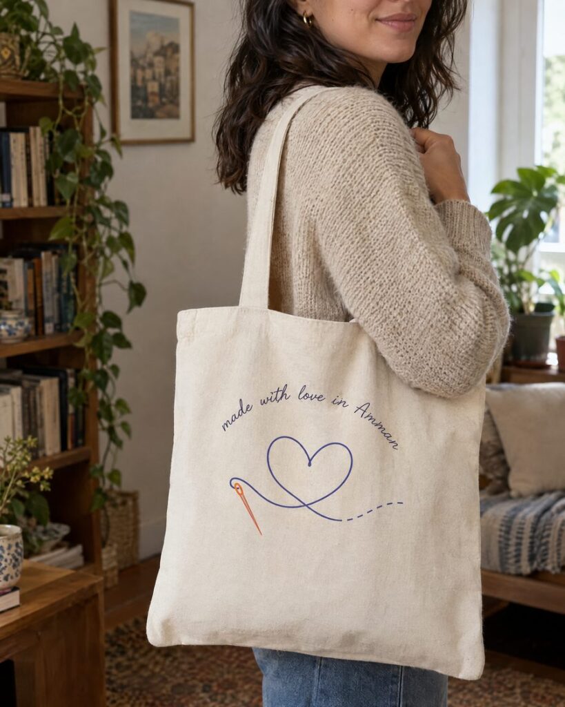 Made with love in Amman tote