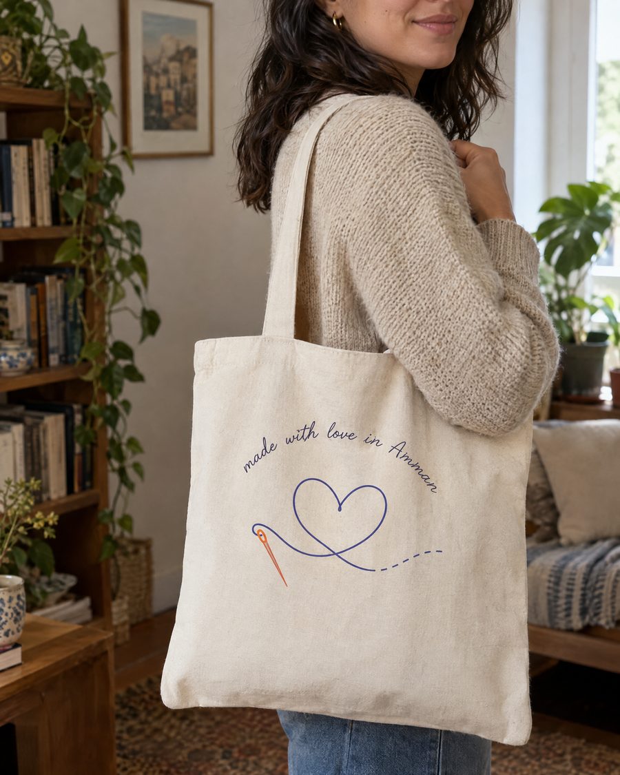 Made with love in Amman tote